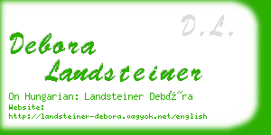 debora landsteiner business card